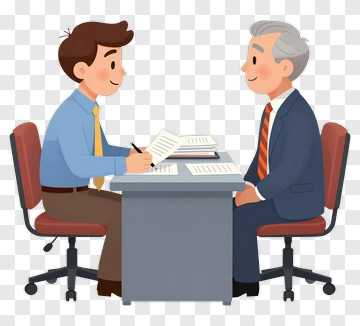 Business Meeting Between Two Professionals PNG