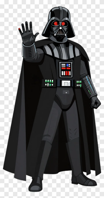 Cartoon Character In Black Armor PNG
