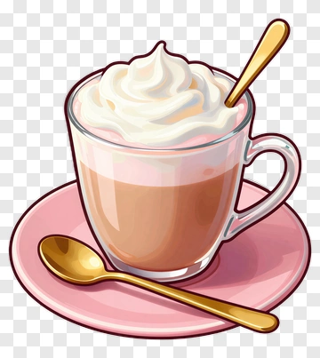 Cup Of Coffee With Whipped Cream PNG