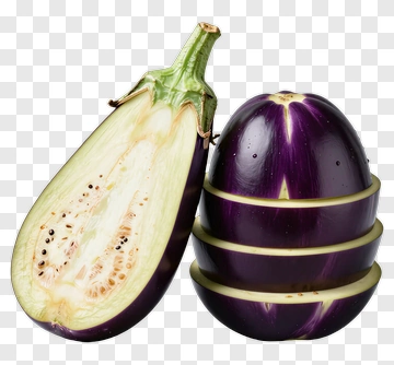Sliced Eggplant PNG