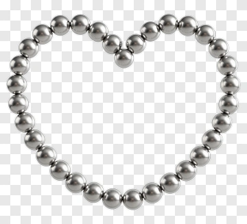 Metal Bead Heart Shape PNG