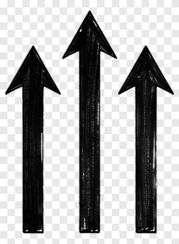 Black Arrows Pointing Upward PNG