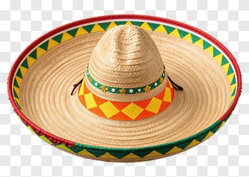 Colorful Sombrero With Geometric Patterns PNG