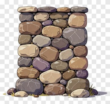 Cartoon Stone Wall PNG