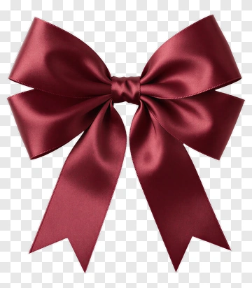 Maroon Satin Bow PNG