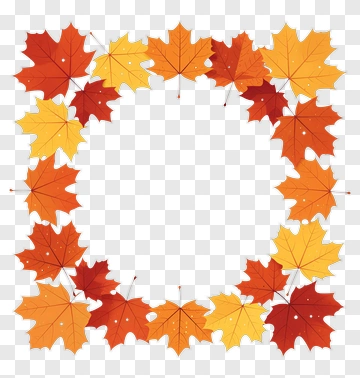 Autumn Leaf Frame PNG