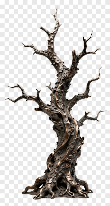 Twisted Metal Tree Sculpture PNG