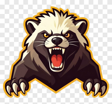 Cartoon Badger With Open Mouth PNG