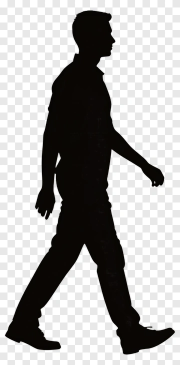 Silhouette Of A Person Walking PNG