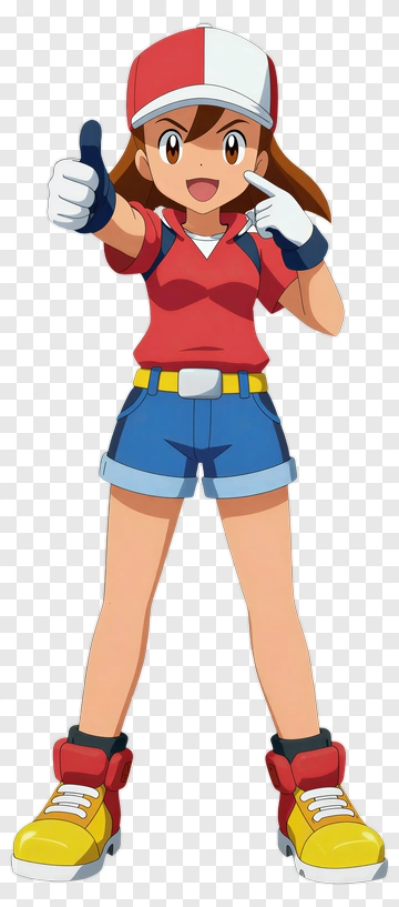 Cartoon Girl Thumbs Up PNG