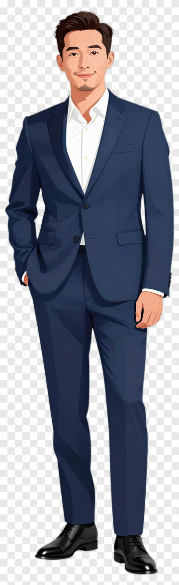 Cartoon Businessman In A Suit PNG