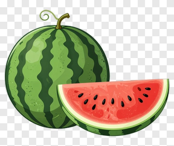 Watermelon And Slice PNG