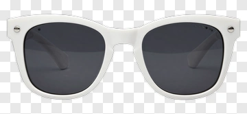 White Sunglasses With Dark Lenses PNG