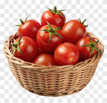 Basket Of Fresh Tomatoes PNG