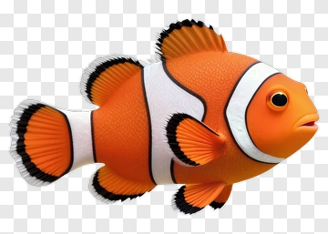 3D Clownfish PNG
