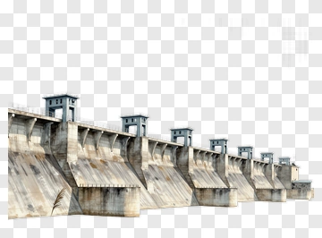 Concrete Dam Structure PNG