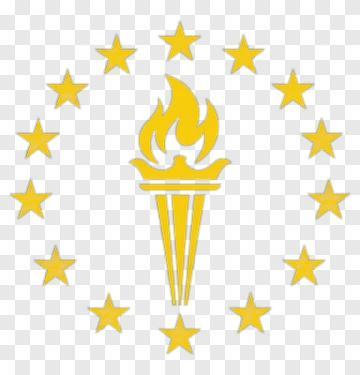 Golden Torch With Stars PNG