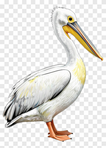 White Pelican Standing PNG