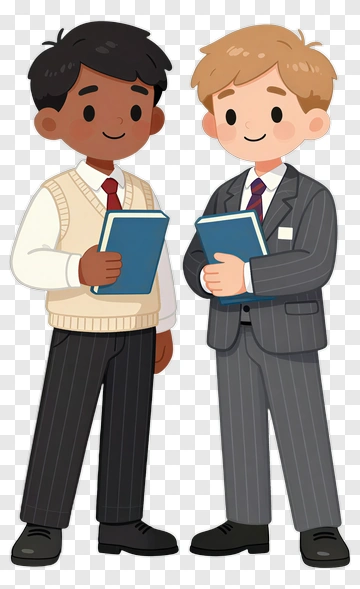 Cartoon Business Team Holding Books PNG
