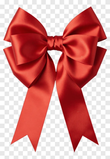 Red Satin Bow PNG