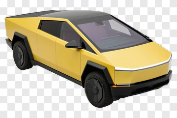 Yellow Electric Pickup Truck PNG