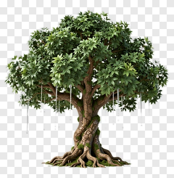 Detailed Tree With Lush Green Foliage PNG