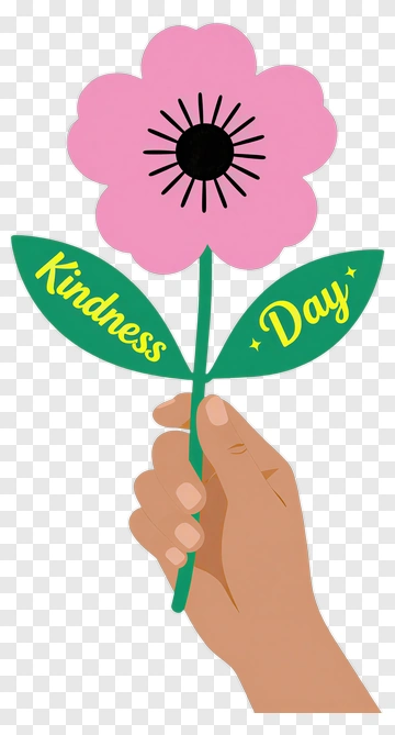 Hand Holding A Kindness Day Flower PNG