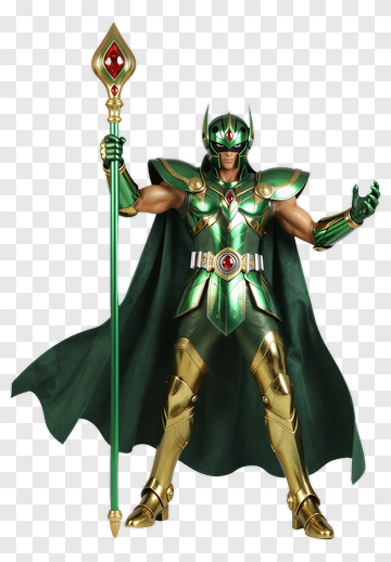 Fantasy Warrior Holding A Staff PNG