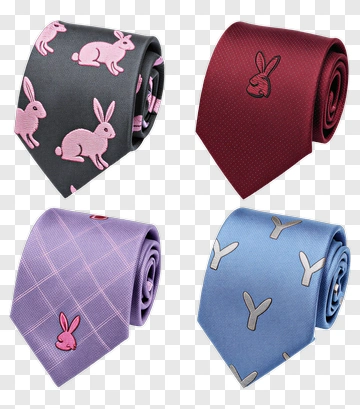 Collection Of Rabbit Pattern Ties PNG