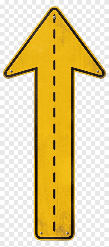 Yellow Arrow Sign PNG