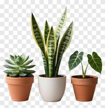 Indoor Potted Plants Arrangement PNG