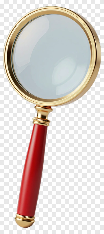 Magnifying Glass With Red Handle PNG
