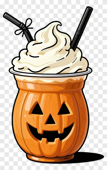 Halloween Pumpkin Candy Drink PNG