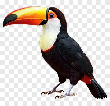 Colorful Toucan With A Large Beak PNG
