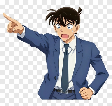 Young Man In A Suit Pointing PNG