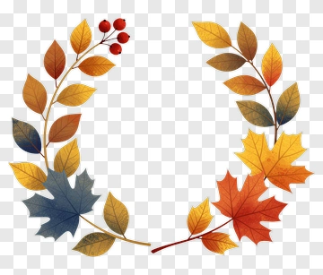 Autumn Leaf Wreath PNG