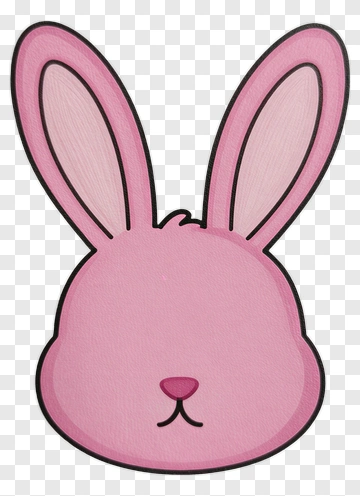 Cartoon Pink Bunny Head PNG