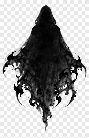 Dark Ghost Figure With Flowing Cloak PNG