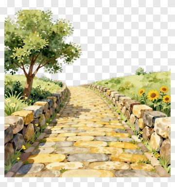 Scenic Pathway Through A Garden PNG
