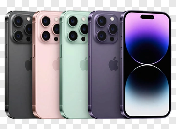 Apple Iphone 14 Pro Models In Various Colors PNG