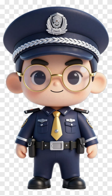 Cartoon Police Officer Character PNG