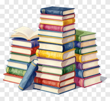 Colorful Stack Of Books PNG