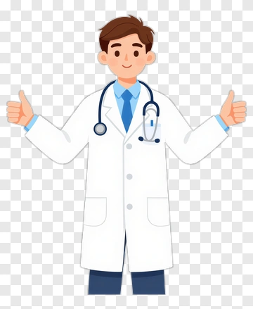 Cartoon Doctor Giving Thumbs Up PNG