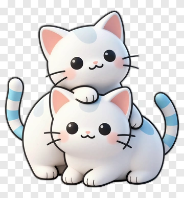 Cute Cartoon Cats PNG