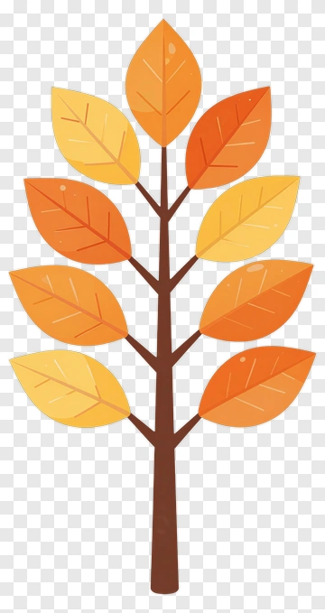 Colorful Tree With Autumn Leaves PNG