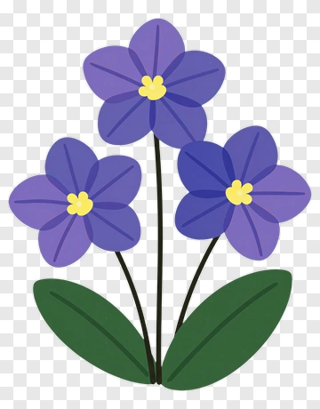 Colorful Purple Flower Bouquet PNG
