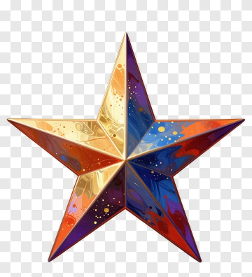 Colorful Star Shape PNG