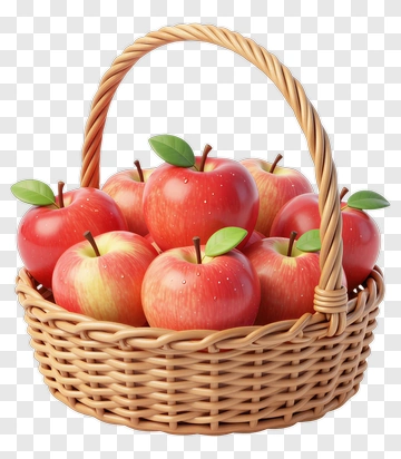 Basket Of Red Apples PNG