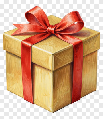 Gift Box With Red Ribbon PNG