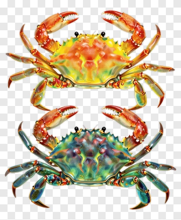Colorful Crabs PNG